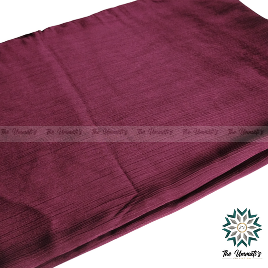 Textured Satin Hijab - Berry