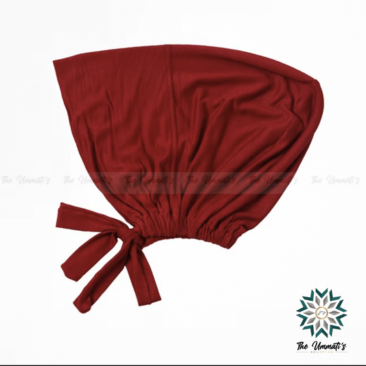 Tie Back Hijab Undercap - Burgundy