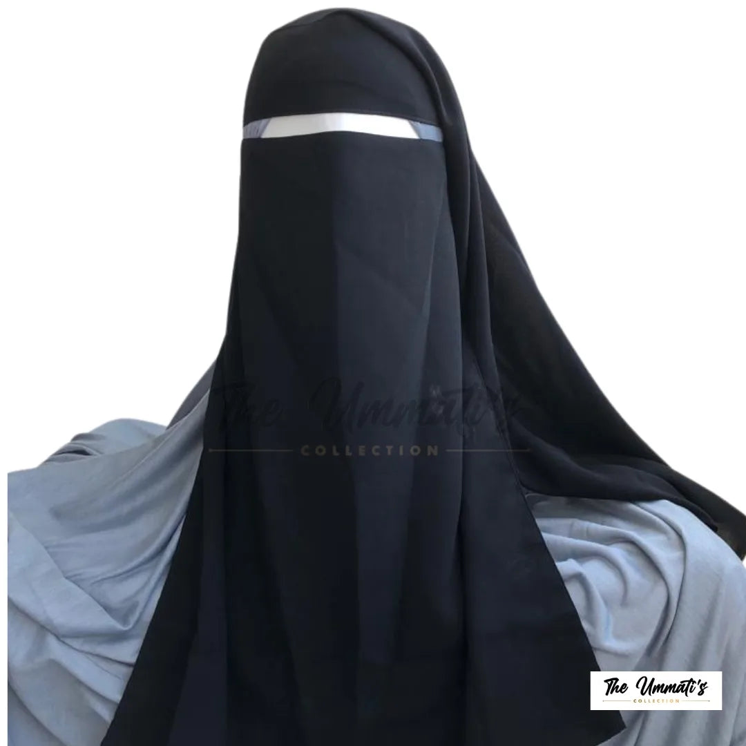 Two layer Niqab - Black