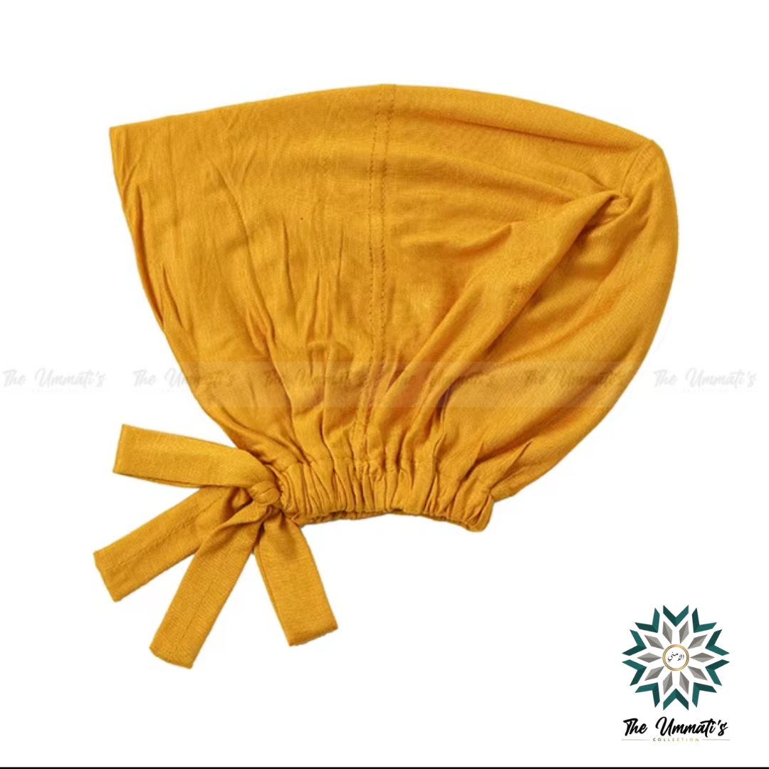 Tie Back Hijab Undercap - Mustard