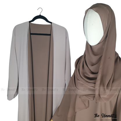 Abaya Hareerah - (Sandy Taupe)