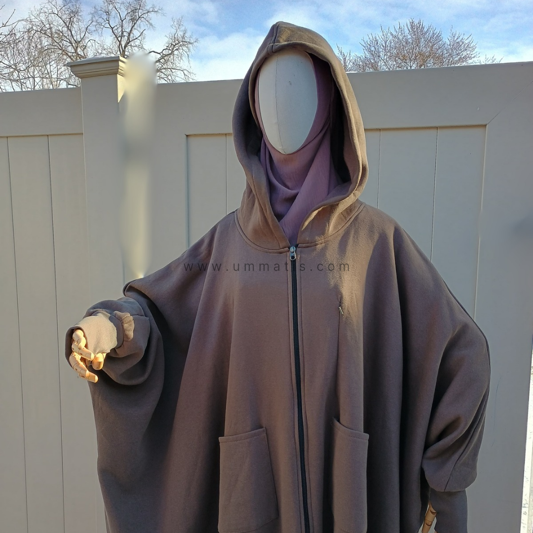 Haya Poncho - Taupe Brown