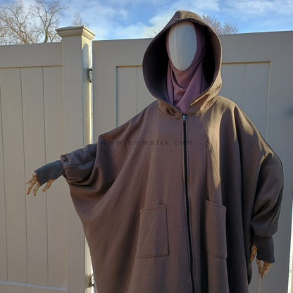 Haya Poncho - Taupe Brown