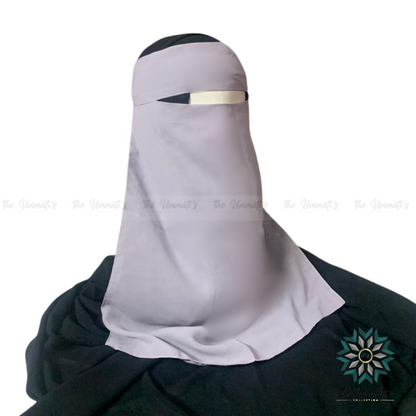 Long Single Layer Niqab - Cloud