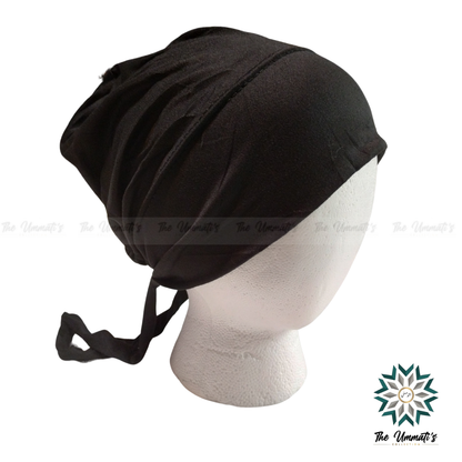 Tie Back Hijab Undercap - Black