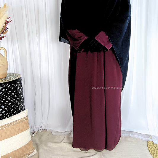 Abaya Aaliyah - (Deep Plum)