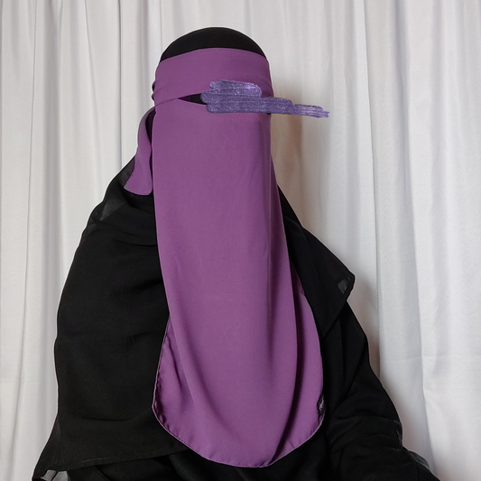 Long Single Layer Niqab - Iris (discontinued)